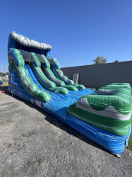 Blue20and20Green20Waterslide 1750175705 Tidal Wave Double Slide